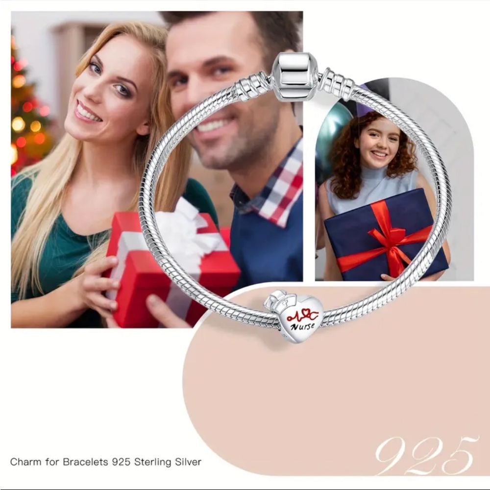 925 Nurse Bracelet Charm For Pandora - Picture 2 of 4